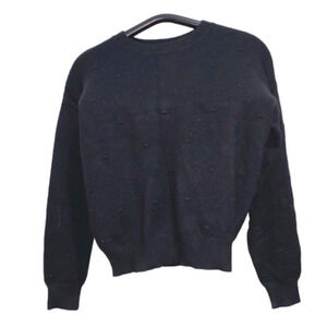 KENDALL & Kylie Comfy Long Sleeve Crewneck Sweater w Knit Dots Ladies M